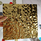 0.15mm AISI 316 Stainless Steel Sheet Water Ripples Decorative Gold For Wall Panel